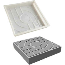 Pflasterform für Betonplatten, Gartenwege, Einfahrten, quadratisches Muster, Kunststoff 25x25 cm