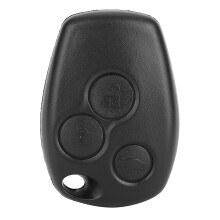 Carcasa para Llave Renault Compatible con Logan Sandero Clio Fluence 3 Botones Negro ABS