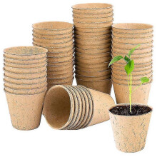 Torftöpfe, Anzuchttöpfe 6x6cm, biologisch abbaubar, für Pflanzen, Kräuter und Gemüse
