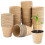 Peat Pots Seed Starter 6x6cm Biodegradable Nursery Cups for Plants, Herbs, Vegetables 1