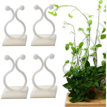 Plant Climbing Wall Fixture Clips, 50PCS White Vine Clips for Cable Management & Plant Support on Smooth Walls