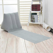 Verdikte, fluwelen strandmat voor buiten, opblaasbaar PVC-kussen voor ontspanning aan zee, 150 cm x 38 cm