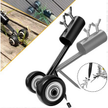 Patio Weed Tool with Wheels, Adjustable Connector for Cleaning Between Slabs and Driveways