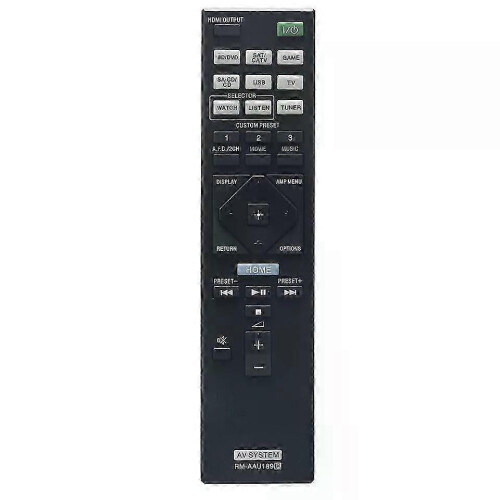 Replacement AV System Remote Control RM-AAU189 Compatible with Sony STR-DN850 STR-DN1050 STR-DN1005D ABS Material