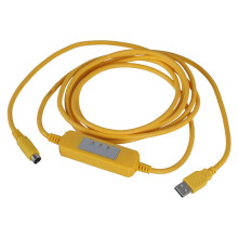 USB-SPS-Programmierkabel, kompatibel mit Delta DVP ES EX EH EC SE SV SS Serie, USB-ACAB230, 3 m, Gelb