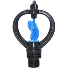 Irrigatore da giardino automatico rotante a 360 gradi con filettatura da 1/2 e 3/4 di pollice per irrigazione di prati e serre.