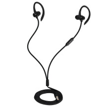Auricolari sportivi con cavo anti-groviglio, gancio auricolare confortevole e pulsante multifunzione per musica/chiamate.