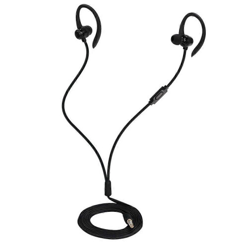 Sport Earphones with Anti-Tangle Cord, Comfortable Ear Hook, Multi-Function Button for Music/Calls
