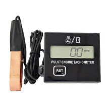 Inductive Petrol Engine Tachometer LCD Display Adjustable 2/4 Stroke CR2450 Battery Powered for Cars and Spark Plug Equipped Petrol Engines