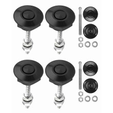 Konepellin lukitusklipsi, musta alumiiniseos, 30 mm pää, 60 mm ruuvi, yhteensopiva autoihin ja veneisiin