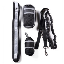 Hondenbuikgordel - STOEX - Zwart - Handsfree - Duurzaam nylon - Medium