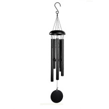 Gedenk-Windspiel, 81 cm (32 Zoll) großes Außendekorations-Windspiel mit 5 hohlen Aluminiumröhren für Garten und Hof, tiefe Melodie