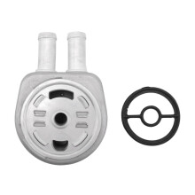 Oliekoeler compatibel met Ford Land Rover Volvo Jaguar JDE28254 LR025515 AG9G6A642BC 31316639 Zilver Zwart Metaal