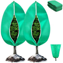 Winter Plant Cover with Drawstring, 80x120cm Reusable Protection for Outdoor Potted Plants & Shrubs