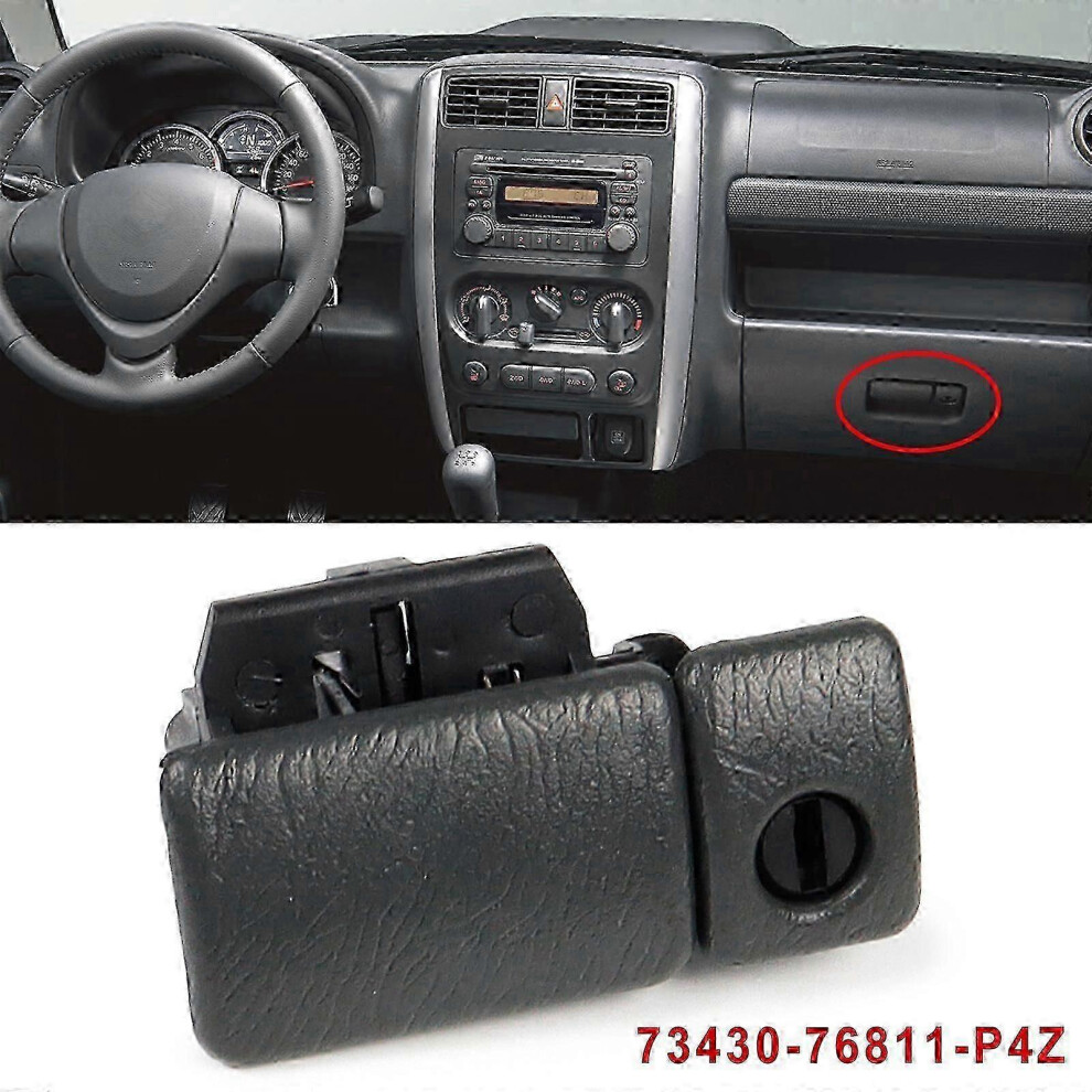 Car Glove Box Lock Latch Handle Compatible With Suzuki Jimny Vitara Grand Vitara 2000-2018 Oe 73430-76811-P4z Abs Gray 6966168047940
