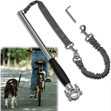 Guinzaglio retrattile per cani da bicicletta, in acciaio inossidabile, a mani libere per pedalare in sicurezza con gli animali domestici.