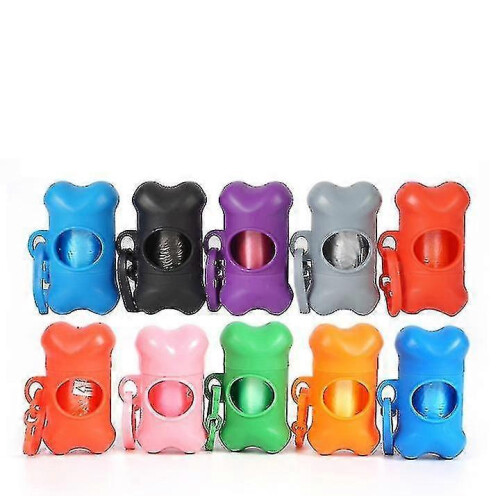 Portable Garbage Bag Dispenser Storage Box for Pet Waste, Purple