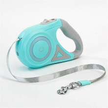 Guinzaglio retrattile per cani di piccola taglia con blocco a 360 e luce RGB, corda in nylon da 5 m