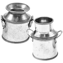 Mini-Metalleimer-Set mit 2 kleinen Blechblumentöpfen für Kindergartenaktivitäten