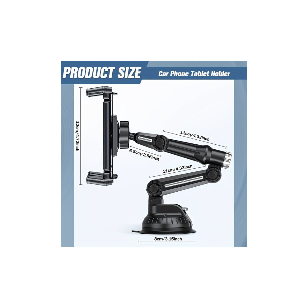 Car Dashboard Mount Compatible With Smartphones & Tablets, Adjustable Holder With Suction Cup For Vehicle 6966168054559