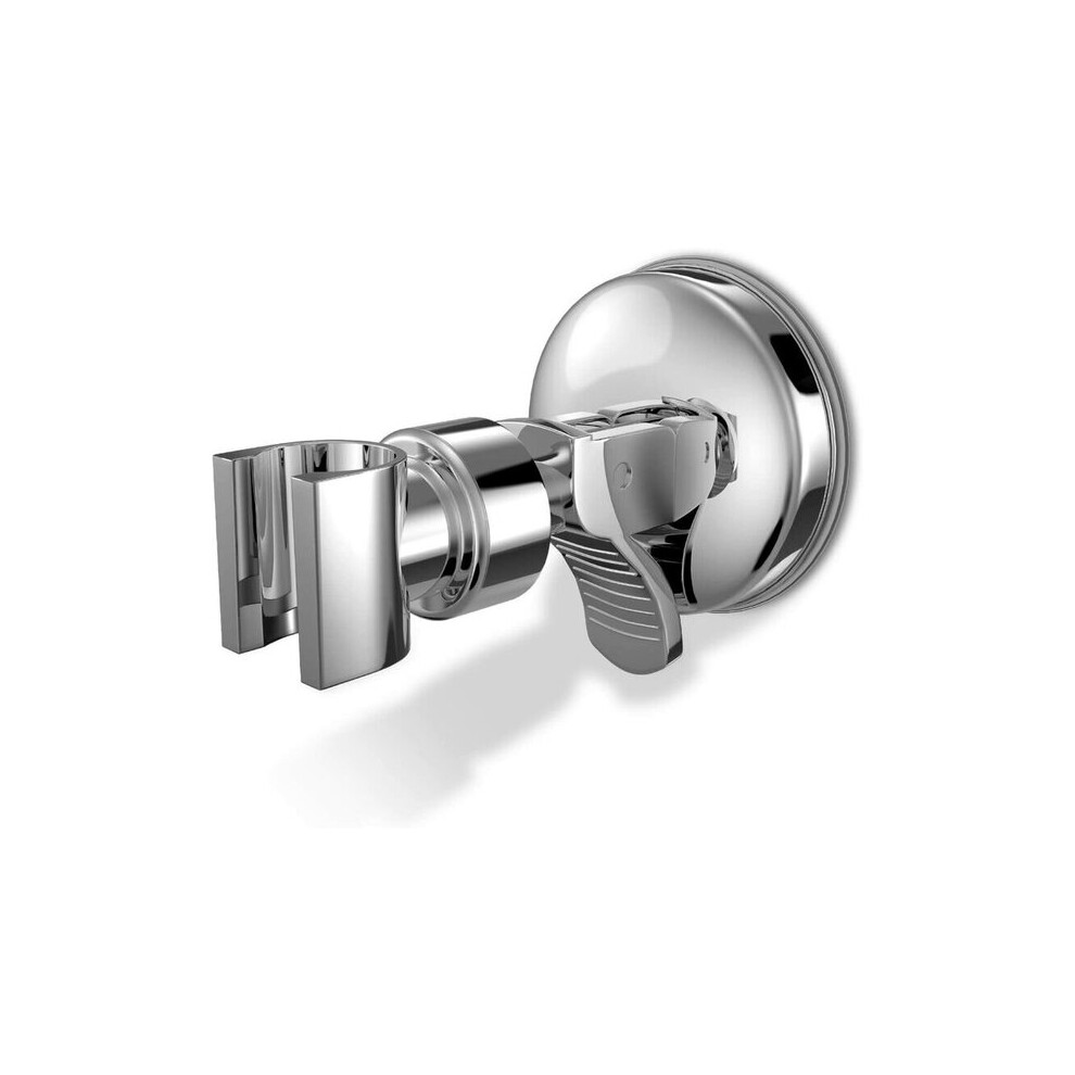 Suction Cup Shower Head Holder, Silver - No Drilling Installation For Ceramic Tiles & Glass 6966168054603