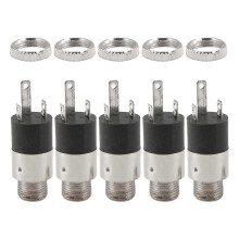 3,5-mm-TRS-Stereo-Klinkenbuchse Lötanschluss Metall Einbaubuchse kompatibel mit 6,35-mm-Bohrungen für Audio-DIY-Projekte
