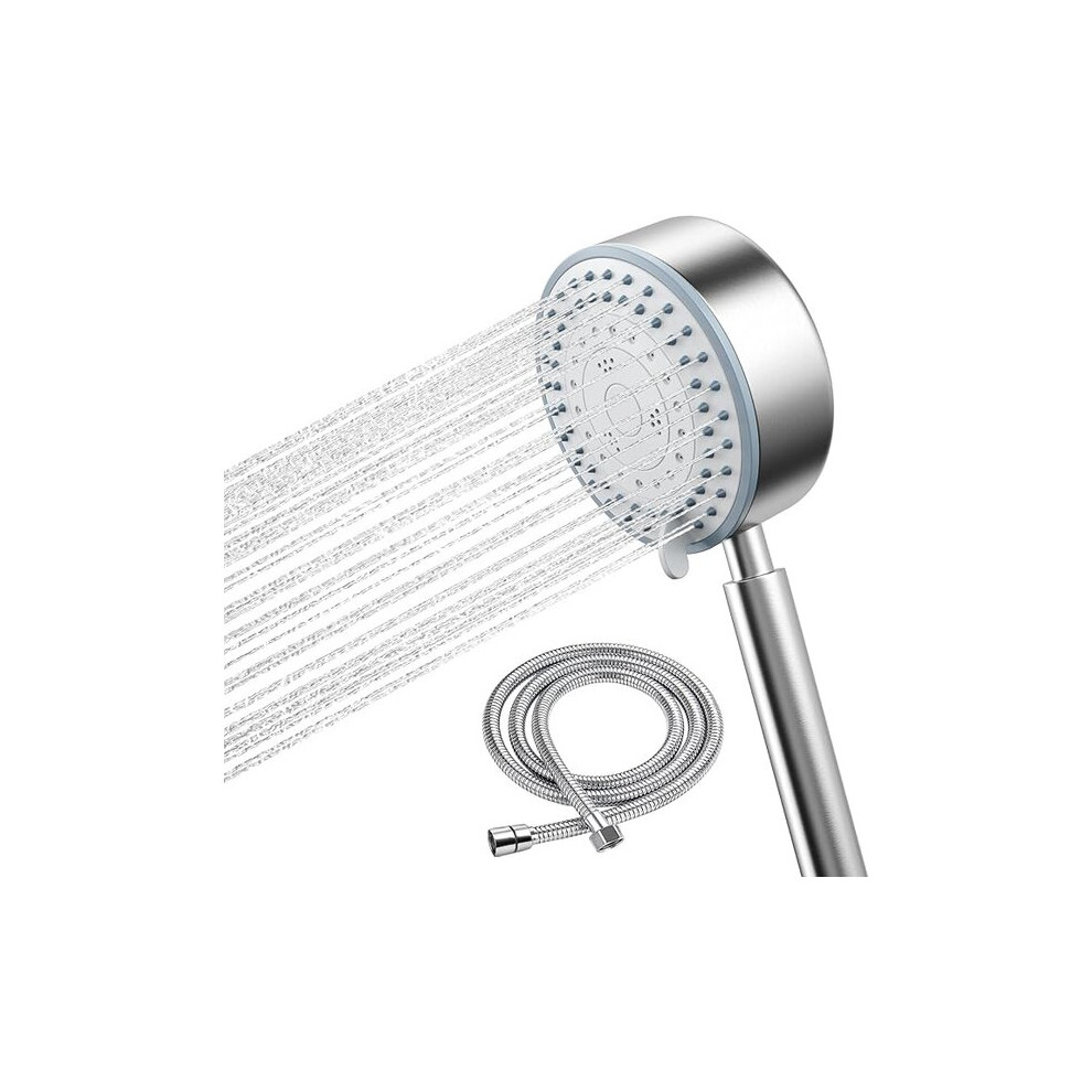 High Pressure Shower Head With 1.5M Hose, 304 Stainless Steel, 5 Spray Modes, Water Saving Design 6966168051886