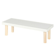 Small Planter Stand, Solid Wood Bench Style Display for Indoor Outdoor Plants & Decor