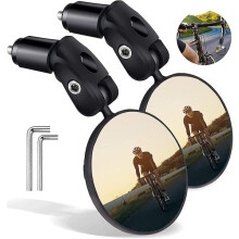 Bicycle Mirror compatible with most bikes, HD 360 Adjustable and Rotatable, Convex Mirror for Wider Field of Vision