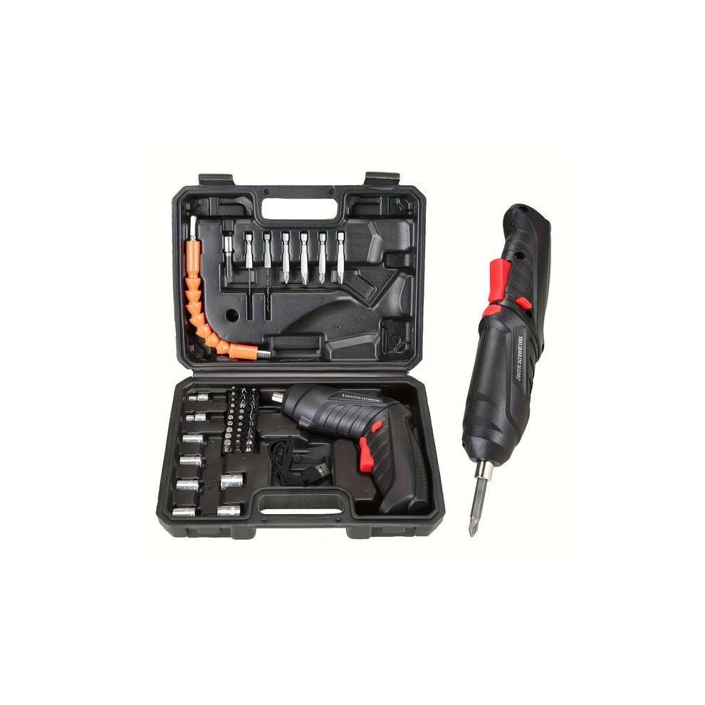 Cordless Electric Screwdriver Set With 45 Bits & Usb Charging For Home And Professional Tasks 6966168058281
