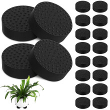 Rubberen potvoetjes, 20 stuks ronde plantenpotverhogers voor buitenplantenbakken, antislip en schokabsorberend