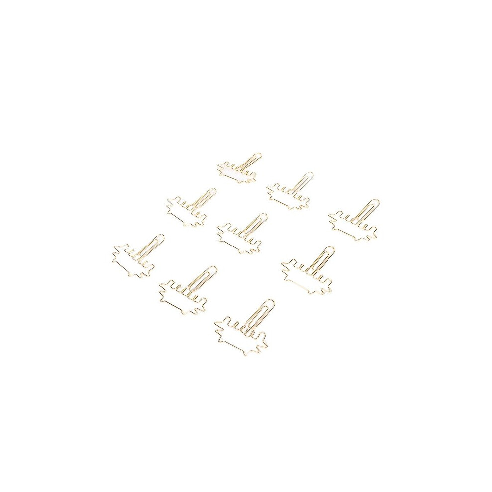 Paper Clips, Metal Gold Electroplated 100 Pack, Unique Shape For Office School Stationery 6966168055181