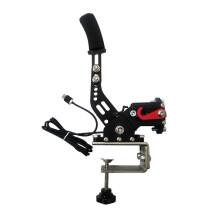 USB Handbrake for Racing Simulator compatible with G25 G27 G29 T500 T300, Adjustable Height Black Steel Plug and Play