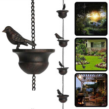 Portable Metal Rainwater Collector for Garden and Patio Outdoor Water Storage