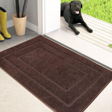Tapis de porte 50 x 80 cm, profil bas, envers antidérapant en TPR, lavable en machine, pour entrées et zones de passage fréquent