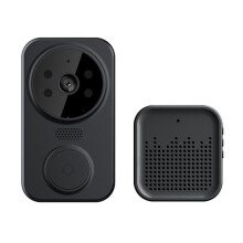 Campanello senza fili con videocamera compatibile con smartphone Android e iOS, video HD 480P, visione notturna, interfono bidirezionale