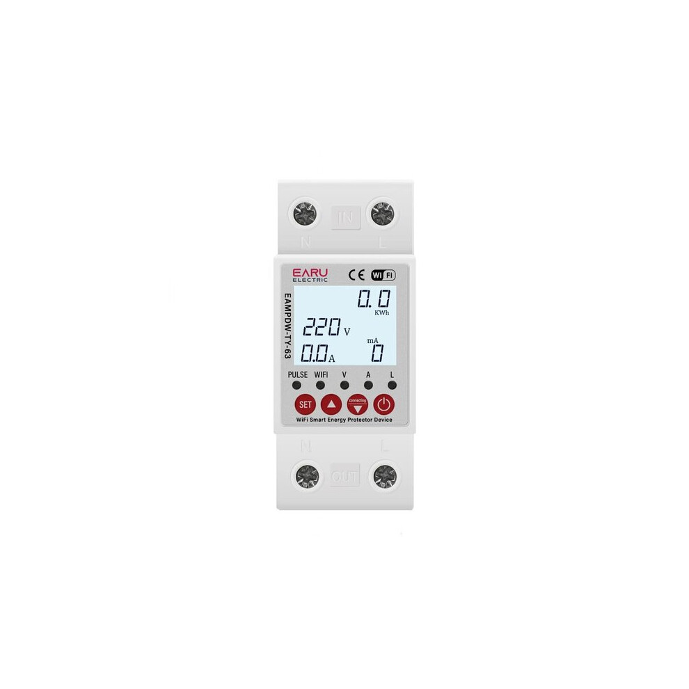 Single-Phase Relay And Smart Energy Meter With Wi-Fi, Overvoltage Undervoltage Overload Protection, 63A 6966168052708