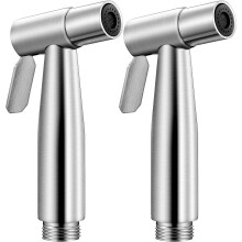Tête de douchette bidet portable en acier inoxydable, lot de 2 pour le nettoyage de la salle de bain et de la cuisine