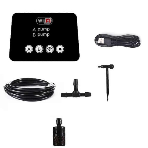 Smart WiFi Watering Device with Dual Pump, Automatic Drip Irrigation Timer System Controller for Garden