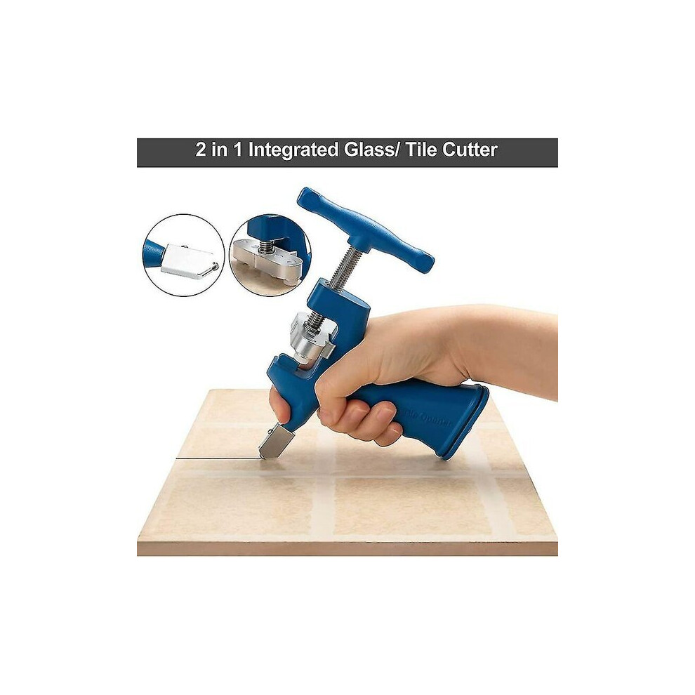 2-In-1 Glass And Tile Cutter Set, 2-20Mm Cutting Range, Diamond Coated Blades, Ergonomic Handle 6966168058038