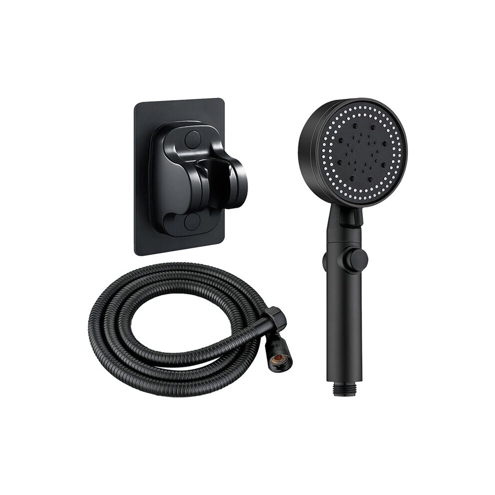 Handheld Shower Head With High Pressure And 5 Spray Modes, Black, Includes Wall Holder And 1.5M Hose 6966168061229