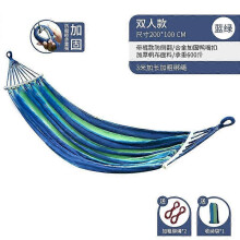 Altalena doppia portatile da campeggio con borsa da viaggio, amaca a dondolo in tela per esterni, interni, cortile, rosso/blu