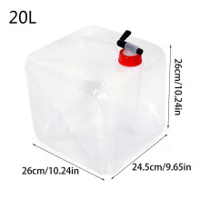Portable Camping Water Bag Collapsible 10L 20L Container with Spigot for Outdoor Hiking