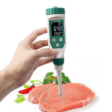 Food pH Metre with High Accuracy, LCD Backlight & Automatic Temperature Compensation for Cheese, Meat, Fruit