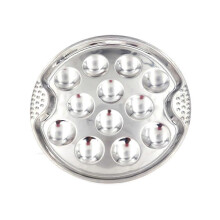 Servierplatte für 12 Schnecken aus Edelstahl, Küchenutensil zum Servieren von gebackenen Schnecken