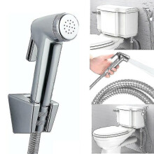 Bidet Sprayer Faucet, Hand Held with Stand & 1.5M Stainless Steel Hose for Muslim Hygiene and Bathroom Use