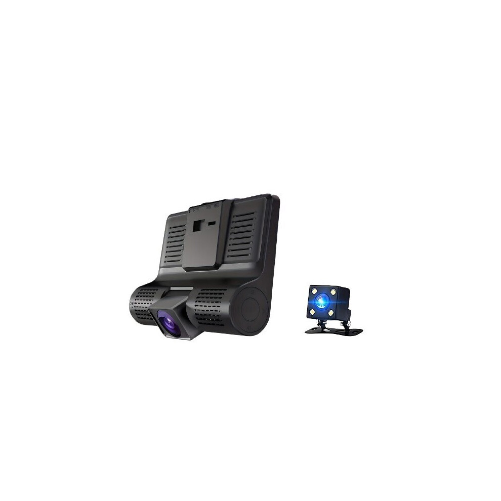 Dash Cam With Night Vision & Cyclic Recording, 3-Lens Front Interior Rear Vehicle Camera 6966168059042