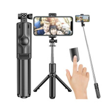 Selfie-Stick-Stativ, kompatibel mit den meisten Smartphones, 92 cm ausziehbar, mit Bluetooth-Fernbedienung für Fotos und Videos
