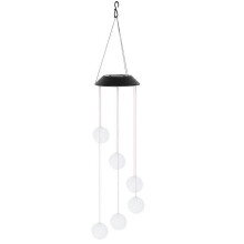Solarbetriebenes Windspiel mit LED-Hängekugel für Garten, Terrasse und Terrasse