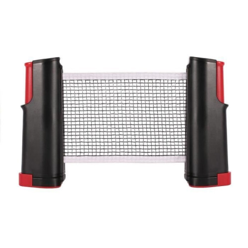 Pingpongnet - LIA - 190 cm - Draagbaar - Zwart/Rood - Training